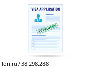 Visa application concept for travel. Стоковое фото, фотограф Elnur / Фотобанк Лори