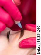 Permanent makeup procedure. Стоковое фото, фотограф Юлия Тарасова / Фотобанк Лори