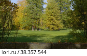 Екатерининский парк (Царское Село). Беседка у Розового поля. Catherine Park (Tsarskoye Selo). Gazebo by the Rose field. (2021 год). Редакционное видео, видеограф Евгений Романов / Фотобанк Лори