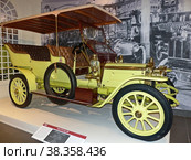 Автомобиль "Talbot 15 HP Type 4DB", 1908 г., двухместный Phaeton, мощность 15 л.с., Великобритания. В 1908 году Talbot стал первым автомобилем, пересекшим Австралию. Музей автомобильной техники. Верхняя Пышма, Россия, 12.09.2020. Редакционное фото, фотограф Сергей Елизарьев / Фотобанк Лори