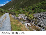 Nature of Tasman Glacier, New, Zealand, Стоковое фото, фотограф Сергей Стрелков / Фотобанк Лори