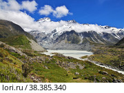 Nature of Hooker valley, New Zealand. Стоковое фото, фотограф Сергей Стрелков / Фотобанк Лори