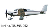 Sports monoplane on white background. Стоковое фото, фотограф Яков Филимонов / Фотобанк Лори