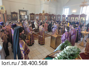 Литургия в Бобреневом монастыре в Великий пост (2018 год). Редакционное фото, фотограф Дмитрий Неумоин / Фотобанк Лори