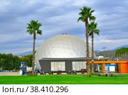 The dome of the planetarium in the Olympic Park (2021 год). Редакционное фото, фотограф ArhSib / Фотобанк Лори