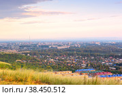 Panorama of Abakan in the morning. Стоковое фото, фотограф ArhSib / Фотобанк Лори