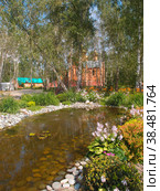 A beautiful pond on the territory of the Achairsky monastery. Стоковое фото, фотограф Александр Карпенко / Фотобанк Лори