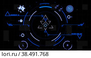 HUD Interface. Digital motion graphics footage for your video with background. HUD Интерфейс. Футаж с HUD анимацией. Футуристическая графика. Стоковая анимация, аниматор Егор Кузенков / Фотобанк Лори
