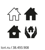 Set of house icons.Simple vector illustration. Стоковая иллюстрация, иллюстратор Марина Дычек / Фотобанк Лори