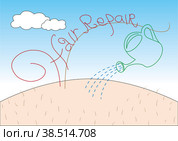 Hair repair. Стоковая иллюстрация, иллюстратор Lekcej / Фотобанк Лори