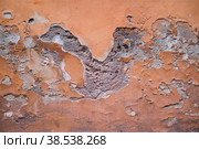 Cracked paint on an old wall (isolated background) Стоковое фото, фотограф Елена  Попкова / Фотобанк Лори