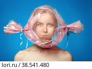 girl inside wrapper. Стоковое фото, фотограф Lekcej / Фотобанк Лори