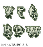 Vector decorative original alphabet letters english font. Стоковая иллюстрация, иллюстратор Александр Володин / Фотобанк Лори