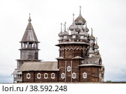 Church of the Transfiguration of the Lord on Kizhi Island, Russia, Republic of Karelia (2014 год). Редакционное фото, фотограф Photojuli / Фотобанк Лори
