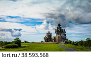 scenery of Kizhi island with views of the Church of the Transfiguration (2015 год). Редакционное фото, фотограф Оксана Медведева / Фотобанк Лори