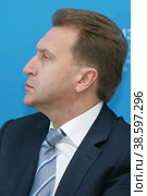 Russia. Saint-Petersburg. XVIII St. Petersburg International Economic Forum (SPIEF). First Deputy Prime Minister of the Russian Federation Igor Shuvalov. Россия. Санкт-Петербург. XVIII Петербургский международный экономический форум (ПМЭФ). Первый заместитель председателя правительства РФ Игорь Шувалов. (2014 год). Редакционное фото, фотограф Алексей Смышляев / Фотобанк Лори