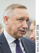 Russia. Saint-Petersburg. XXIII St. Petersburg International Economic Forum 2019. SPIEF 2019 participants. Alexander Beglov. Россия. Санкт-Петербург. XXIII Петербургский международный экономический форум 2019. Участники ПМЭФ-2019. Александр Беглов. Редакционное фото, фотограф Алексей Смышляев / Фотобанк Лори