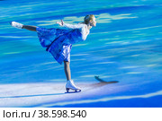 Россия. Санкт-Петербург. Фигурист, спортсмен и артистка Елена Бережная на премьере ледового спектакля Холодное сердце. Russia. Saint-Petersburg. Figure skater, athlete and artist Elena Berezhnaya. (2018 год). Редакционное фото, фотограф Алексей Смышляев / Фотобанк Лори