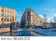 Демидов мост. Жилой дом. Доходный дом Н. В. Безобразовой. Санкт-Петербург (2019 год). Редакционное фото, фотограф Александр Щепин / Фотобанк Лори