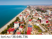 Black sea coast in Kobuleti city, Georgia. Стоковое фото, фотограф Яков Филимонов / Фотобанк Лори