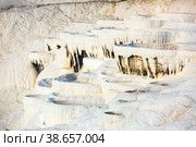 Travertines mountains of Pamukkale in Turkey. Стоковое фото, фотограф Яков Филимонов / Фотобанк Лори