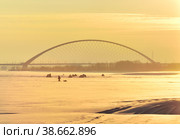 Winter morning on the banks of the Ob (2023 год). Стоковое фото, фотограф ArhSib / Фотобанк Лори