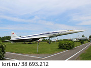 Самолёт Ту-144 в Ульяновском музее гражданской авиации (2021 год). Редакционное фото, фотограф Иван Дуплик / Фотобанк Лори