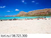 The island Gramvousa and the bay Balos (2019 год). Редакционное фото, фотограф Helga Preiman / Фотобанк Лори