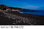Landscape of Praia do Almoxarife beach , Faial island, Azores, p (2015 год). Стоковое фото, фотограф Сергей Майоров / Фотобанк Лори