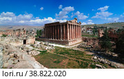 Ruins of Bacchus temple in Baalbek, Bekaa valley, Lebanon (2012 год). Стоковое фото, фотограф Сергей Майоров / Фотобанк Лори