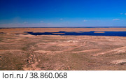 Landscape of Sudochye lake aka part of former Aral sea at Urga fishing village, Karakalpakstan, Uzbekistan (2017 год). Стоковое фото, фотограф Сергей Майоров / Фотобанк Лори