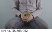 Potency problem Issues Men show pain Symptoms. Стоковое видео, видеограф Mihail Mihaylov / Фотобанк Лори