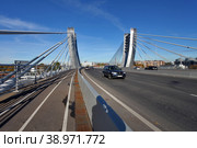 Санкт-Петербург. Мост Бетанкура между Петровским островом и островом Декабристов. (2018 год). Редакционное фото, фотограф Александр Тарасенков / Фотобанк Лори