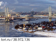 Санкт-Петербург. Большой Обуховский мост. (2018 год). Редакционное фото, фотограф Александр Тарасенков / Фотобанк Лори