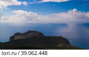 Landscape to Capelinhos volcano caldera, Faial, Azores, Portugal (2015 год). Стоковое фото, фотограф Сергей Майоров / Фотобанк Лори