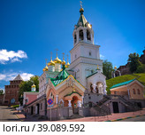 Exterior view to Church of St. John the Baptist, Nizhny Novgorod, Russia (2016 год). Стоковое фото, фотограф Сергей Майоров / Фотобанк Лори
