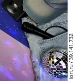 a poster in the style of the 90s back in the nineties with a mockup. Стоковое фото, фотограф Ирина Спирина / Фотобанк Лори