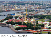 Санкт-Петербург. Заячий остров. Петропавловская крепость. Вид сверху. (2020 год). Редакционное фото, фотограф Александр Тарасенков / Фотобанк Лори