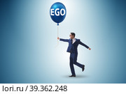 Businessman in excessive ego concept. Стоковое фото, фотограф Elnur / Фотобанк Лори