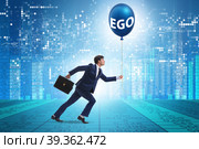 Businessman in excessive ego concept. Стоковое фото, фотограф Elnur / Фотобанк Лори