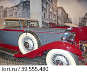 Автомобиль "Packard 902 Standard Eight Coupe Roadster (902-509)", 1931 г., 8-цилиндровый, 110 л.с., США. Автомобили Standard Eight были доступны в 13 типах кузова, один из них № 509. Музей автомобильной техники. Верхняя Пышма, Россия, сентябрь 2020. Редакционное фото, фотограф Сергей Елизарьев / Фотобанк Лори