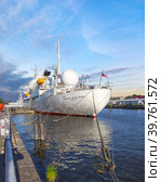 Research vessel "Cosmonaut Victor Patsaev". Kaliningrad, Russia. (2017 год). Редакционное фото, фотограф Belikart / Фотобанк Лори