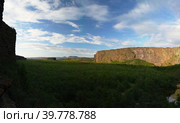 Asbyrgi canyon at sunset (2011 год). Стоковое фото, фотограф Сергей Майоров / Фотобанк Лори