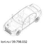 Electromobile. 3d illustration. Стоковая иллюстрация, иллюстратор Кирилл Черезов / Фотобанк Лори