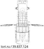 Hubble space telescope. Sattellite. Стоковая иллюстрация, иллюстратор Кирилл Черезов / Фотобанк Лори