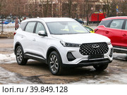 Chery Tiggo 7 Pro (2023 год). Редакционное фото, фотограф Art Konovalov / Фотобанк Лори