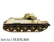 Model of soviet old T-34 tank. Стоковое фото, фотограф Сергей Буторин / Фотобанк Лори