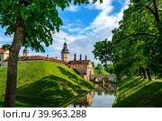 Nesvizh Castle is a castle of the Radziwill family (2022 год). Редакционное фото, фотограф Татьяна  Бральнина / Фотобанк Лори