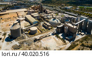 Top view of a cement factory near the city Bunol. Spain. Стоковое фото, фотограф Яков Филимонов / Фотобанк Лори