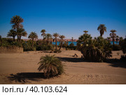 Panoramic view to Yoa lake group of Ounianga kebir lakes at the Ennedi, Chad (2018 год). Стоковое фото, фотограф Сергей Майоров / Фотобанк Лори